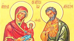Św. Anna i św. Joachim z Maryją jako dzieckiem. Źródło: Wikimedia Commons