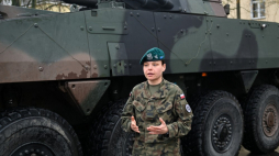Dowódca Polskiego Kontyngentu Wojskowego w Rumunii mjr Katarzyna Lachowicz. Fot. PAP/M. Bielecki