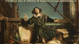 Obraz Jana Matejki „Astronom Kopernik, czyli rozmowa z Bogiem” prezentowany podczas festiwalu Energa Camerimage