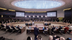 Posiedzenie Rady Północnoatlantyckiej z udziałem ministrów obrony państw NATO poświęcone m.in. wsparciu Ukrainy. 15.02.2024. Fot. PAP/EPA