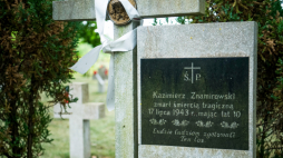 Nagrobek na polskim cmentarzu wojennym we wsi Hajowe (dawna nazwa Przebraże) w obwodzie wołyńskim. Fot. PAP/V. Musiienko