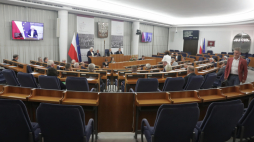 Sala Senatu podczas czwartkowych obrad. Fot. PAP/T. Gzell 