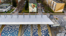 Mural Grzegorza Laty przy stadionie Stali w Mielcu. Fot. PAP/D. Delmanowicz