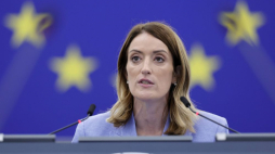 Przewodnicząca Parlamentu Europejskiego Roberta Metsola. Fot. PAP/EPA