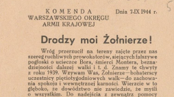 Odezwy Komendanta Okręgu Warszawa i podległych mu dowódców z okresu Powstania Warszawskiego udostępnione przez AAN na portalu szukajwarchiwach.pl