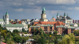 Panorama Lublina, widok na wieżę trynitarską i katedrę. PAP/Wojciech Pacewicz