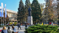 Plac Marii Skłodowskiej-Curie w miasteczku uniwersyteckim UMCS. Fot. PAP/W. Jargiło