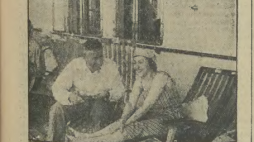 Na zdjęciu zdobiącym w 1936 roku wywiad Władysława Wasilewskiego pt. Grać mogę, pisać muszę śmieją się „Maurycowa hr. Potocka (Brydzyńska) i Zygmunt Nowakowski”, „Czas”, 9 lutego 1936 r. Źródło: Małopolska Biblioteka Cyfrowa.