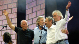 Zespół Pink Floyd na koncercie Live 8 w Londynie w 2005 r. PAP/EPA/STEVE REIGATE UK AND IRELAND OUT 