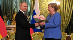 Angela Merkel podczas swojej ostatniej oficjalnej wizyty na Kremlu podczas spotkania z Władimirem Putinem, fot. PAP/EPA/Sputnik Pool