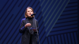 Min. kultury i dziedzictwa narodowego Hanna Wróblewska na otwarciu WspółKongresu Kultury w Teatrze Dramatycznym w Warszawie. PAP/Leszek Szymański
