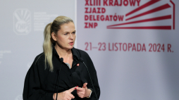 Barbara Nowacka, ministra edukacji narodowej na zjeździe Związku Nauczycielstwa Polskiego, fot. PAP/P. Supernak