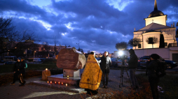 Lublin, uroczystości ku czci ofiar Wielkiego Głodu (Hołodomoru) wywołanego na Ukrainie przez politykę Stalina, fot. PAP/W. Jargiło