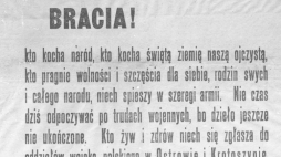 Powstanie wielkopolskie - odezwa wydana przez Dowództwo Poznańskiego Okręgu Wojskowego. /NAC