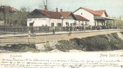 Widok przystanku Nowy Sącz-Przystanek (Haltestelle Neu-Sandez) po I rozbudowie. Fot. Muzeum Ziemi Sądeckiej