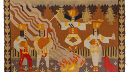 „Taniec zbójników” lata 20. XX w. Stowarzyszenie „Kilim” w Zakopanem, proj. Władysław Skoczylas. Źródło: DESA Unicum