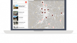 Śladami fabuł i pisarzy - mapa stworzona w Wojewódzkiej Bibliotece Publicznej w Łodzi, fot. WBP Łódź