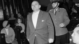 Stanisław Wawrzecki w pierwszym dniu procesu w tzw. aferze mięsnej, fot. PAP/Bolesław Miedza
