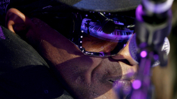 Sly Stone na scenie podczas 41 Montreux Jazz Festival w Szwajcarii, 14 lipca 2007 roku. EPA/Martial Trezzini