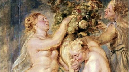 Ceres z dwiema nimfami i rogiem obfitości na obrazie Rubensa