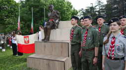 Uroczystość przy pomniku gen. Władysława Andersa w Imoli. Fot. PAP/Albert Zawada 