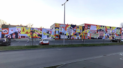 120-metrowe malowidło w Tarnowskich Górach w pełnej okazałości. Fot. Facebook/Tarnowskie Góry Srebrne Miasto