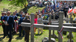 Obchody 80. rocznicy Obławy Augustowskiej w Gibach przy Wzgórzu Krzyży. Fot. PAP/Michał Zieliński