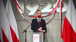 Wicepremier, minister obrony narodowej Władysław Kosiniak-Kamysz na otwarciu Muzeum Bitwy Warszawskiej 1920 roku w ramach obchodów Święta Wojska Polskiego, Ossów, 16 sierpnia 2025 r. Fot. PAP/Marcin Obara