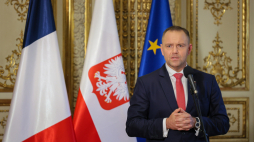 Prezydent Karol Nawrocki w Paryżu. Fot. PAP/Paweł Supernak