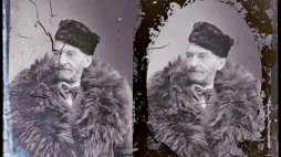 Walery Rzewuski: Starszy mężczyzna w stroju zimowym, portret. Lata 80. XIX wieku. Fot. zbiory.mufo.krakow.pl