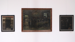 Wystawa pt. "Józef Charyton (1909-1975). Podlaskie pejzaże i sceny rodzajowe. W 115. Rocznicę urodzin artysty" w Muzeum Obojga Narodów w Bielsku Podlaskim – oddziale Muzeum Podlaskiego w Białymstoku, 2024 r. PAP/Artur Reszko