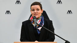 Minister kultury i dziedzictwa narodowego Marta Cienkowska w Muzeum Narodowym we Wrocławiu. Fot. PAP/Maciej Kulczyński