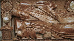 Fragment płyty nagrobnej Anny Jagiellonki w katedrze na Wawelu. Fot. PAP/Afa Pixx/Zenon Żyburtowicz 