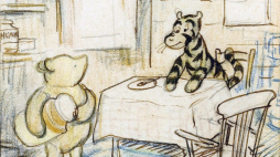 Ilustracja do Kubusia Puchatka na aukcji w domu aukcyjnym Bonhams w Londynie. Fot. PAP/EPA