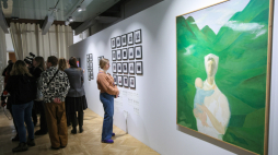 Element wystawy „Formy obecności. Sztuka Łemków/Rusinów Karpackich”. Fot. PAP/Rafał Guz