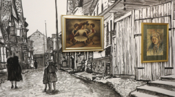 W 2024 r. Galeria Sleńdzińskich pokazała wystawę „Z okolic Montparnasse do bram białostockiego getta” pośwęconą Tobiaszowi Haberowi. Fot. PAP/Artur Reszko