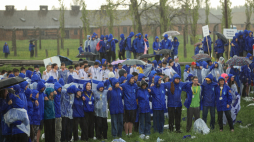 Marsz żywych w Oświęcimiu w 2025 r. Fot. PAP/Jarek Praszkiewicz