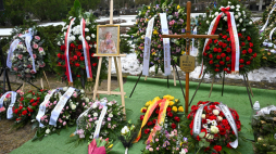 Uroczystości pogrzebowe Bożeny Dykiel na Powązkach Wojskowych w Warszawie. Fot. PAP/Radek Pietruszka