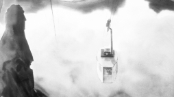 Fragment akwareli Rafała Malczewskiego "Kolejka na Kasprowy Wierch", 1937 r./Źródło: NAC