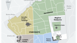 Stare Miasto w Jerozolimie. Infografika PAP/Adam Ziemienowicz