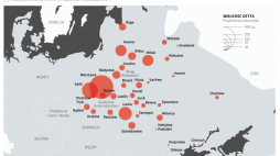Getta żydowskie podczas II wojny światowej w okupowanej przez Niemców Europie. Infografika PAP/Mateusz Krymski, Adam Ziemienowicz 