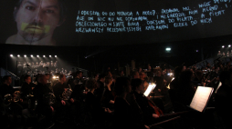 Próba "Pasji wg św. Łukasza" Krzysztofa Pendereckiego w reżyserii Grzegorza Jarzyny w Alvernia Studios w Alwerni k. Krakowa, 2012 r. PAP/Jacek Bednarczyk