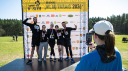 Bieg Pamięci Żołnierzy Wyklętych „Tropem Wilczym" w parku Zakret/Vingis w WilnieFot. PAP/Valdemar Doveiko