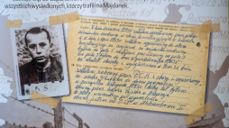 Zamość, 23.04.2026 r. Wystawa „By pamięć przetrwała...” autorstwa dr. Janusza Kłapcia prezentowana podczas briefingu prasowego dot. inauguracji II etapu projektu „Cyfrowe Archiwum Dzieci Zamojszczyzny” w Książnicy Zamojskiej, Fot. PAP/Wojtek Jargiło