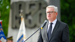 Poznań, 28.06.2022 r. Prezydent miasta Jacek Jaśkowiak na obchodach 66. rocznicy Poznańskiego Czerwca. Fot. PAP/Jakub Kaczmarczyk