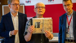Od lewej: prof. hab. Sebastian Płóciennik, Thilo Pohle, prof. Piotr M. Majewski. Fot. Muzeum II Wojny Światowej/Michalina Kurdelska