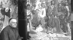 Józef Mehoffer, artysta malarz w swojej pracowni, 1933 r./NAC