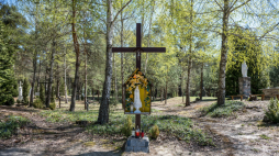 Polski cmentarz w Ostrówkach w obwodzie wołyńskim. Fot. PAP/Vladyslav Musiienko