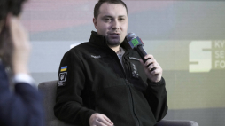 Kyryło Budanow, szef Kancelarii Prezydenta Ukrainy podczas Kijowskiego Forum Bezpieczeństwa w Kijowie na Ukrainie, 23 kwietnia 2026 r. Fot. EPA/STRINGER