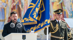 Prezydent Ukrainy Wołodymyr Zełenski. Fot. PAP/Vladyslav Musiienko